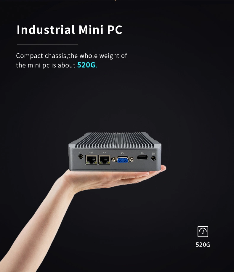 Support WiFi/Bt Dual Display Port HDMI VGA Quad-Core CPU Linux Windows 10 I3 I5 I7 I9 Cheap Price X86 Fanless Industrial Rugged Mini PC 24V