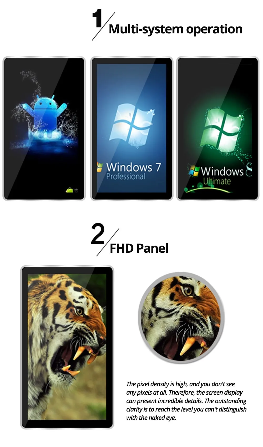 10.1 Inch Fanless Capacitive Touch Screen Computer Embedded OEM Industrial All in One Panel PC