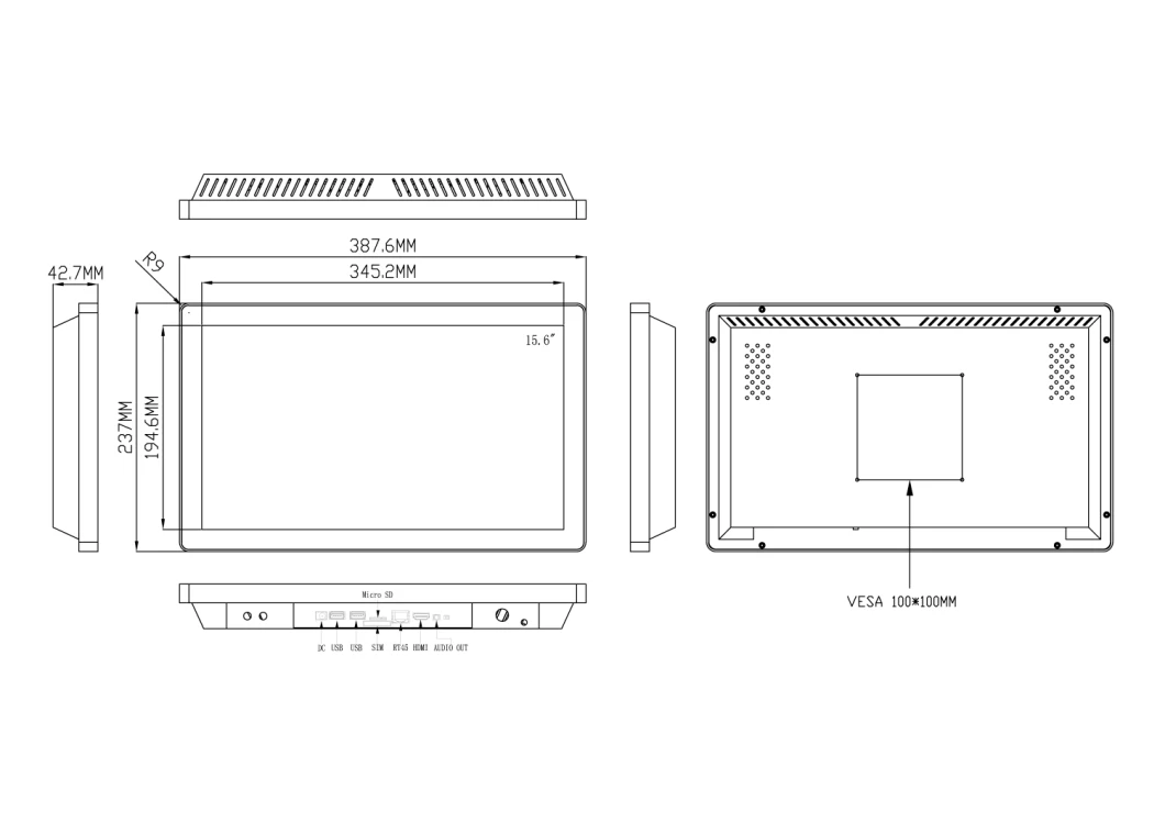 15 Inch Industrial Android RFID Barcode Reader Spi Tablet for Parcel Locker Postal Delivery Locker