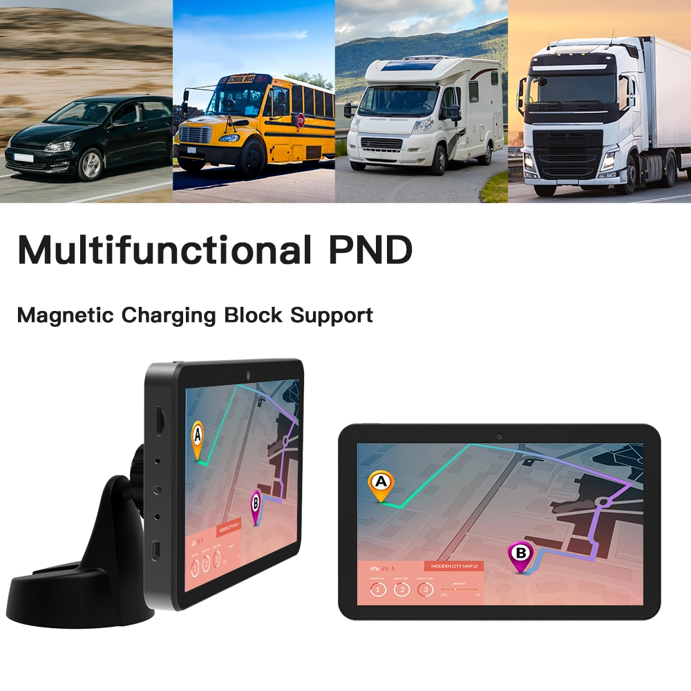 Portable 7 Inch Android Magnetic Car Vehicle GPS Agps Navigation Tablet PC with Magnetic Mount Docking System