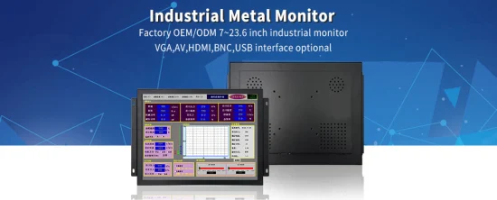 7 인치 800*480 HDMI VGA AV BNC 비 터치 스크린 금속 쉘 TFT 오픈 프레임 임베디드 OEM ODM 산업용 LCD 모니터