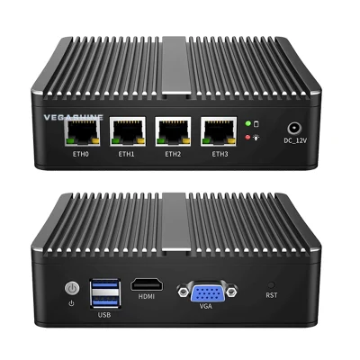 J4125 쿼드 코어 4 LAN AES Ni Pfsense Mikrotik 네트워크 방화벽 기기 데스크탑 미니 PC