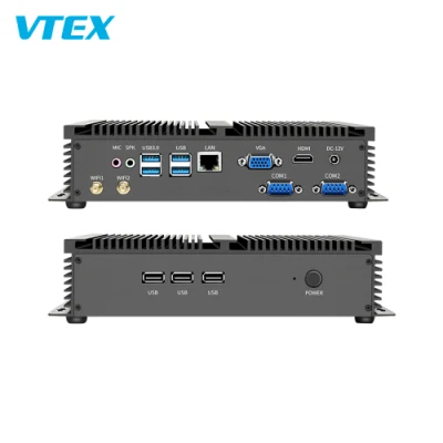 Nuc PC 코어 I3-5005u I5-4200u I7-5500u 듀얼 LAN WiFi DDR3l Linux Win10 무소음 방열 팬리스 산업용 미니 PC