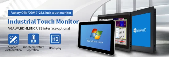 10.1 인치 1280*800 HDMI VGA 용량 성 터치 스크린 금속 알루미늄 프레임 TFT 임베디드 순수 평면 OEM ODM 산업용 LCD LED 모니터