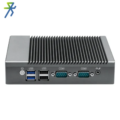 고성능 VGA USB3.0 COM DC 12V 듀얼 LAN 팬리스 병렬 포트 Linux Ubuntu 산업용 미니 PC